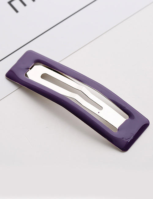 Fashion Purple Square Shape Decorated Hair Clip
