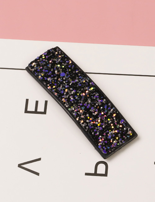 Fashion Black Square Shape Decorated Hair Clip