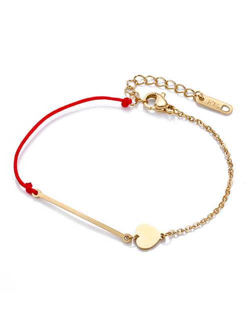 Fashion Red Heart Shape Decorated Bracelet