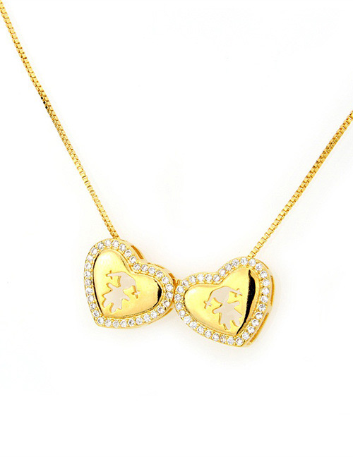 Fashion Gold Color Girl Pattern Decorated Necklace