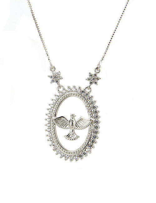 Fashion Silver Color Bird Shape Decorated Necklace