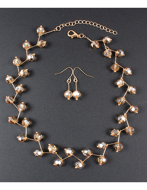Fashion Champagne Pure Color Decorated Jewelry Set