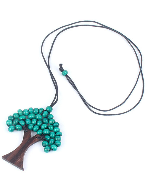 Fashion Green Tree Shape Decorated Necklace