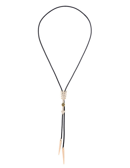 Fashion Gold Color Arrow Shape Decorated Necklace