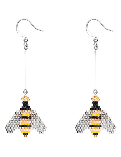 Fashion Silver Color Bee Shape Design Earrings