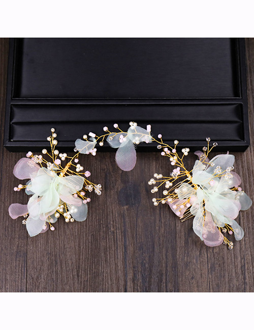 Fashion Light Pink Flower Shape Decorated Hair Accessories