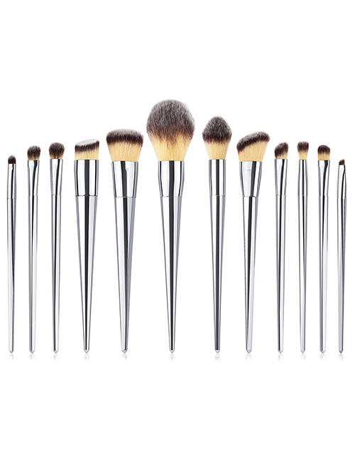 Fashion Brown+yellow Color Matching Design Cosmetic Brush(12pcs)