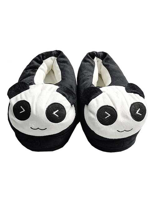 Lovely Black+white Panda Shape Design Thickened Shoes(for Child )
