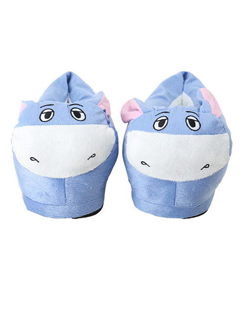 Lovely Blue+white Donkey Shape Design Thickened Shoes(for Child )