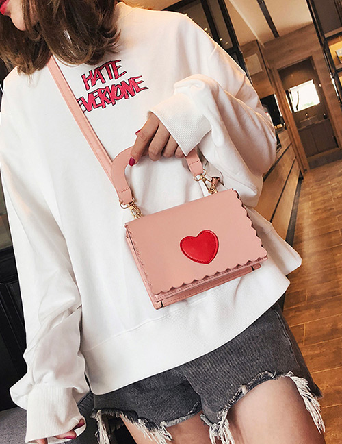 Fashion Pink Heart Pattern Decorated Bag