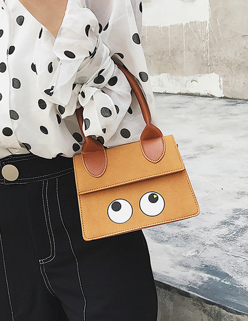 Fashion Brown Eye Pattern Decorated Bag