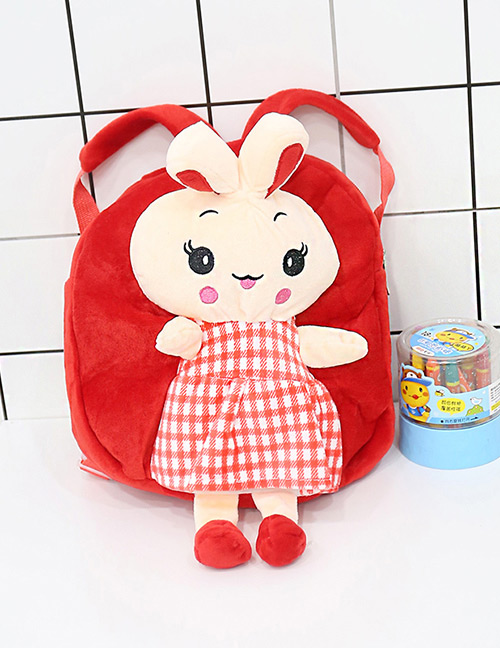 Fashion Red Rabbit Shape Decorated Backpack