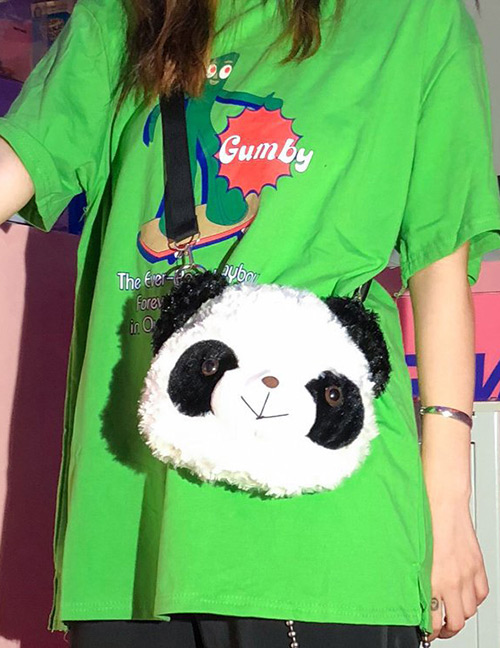 Fashion White Panda Shape Decorated Shoulder Bag