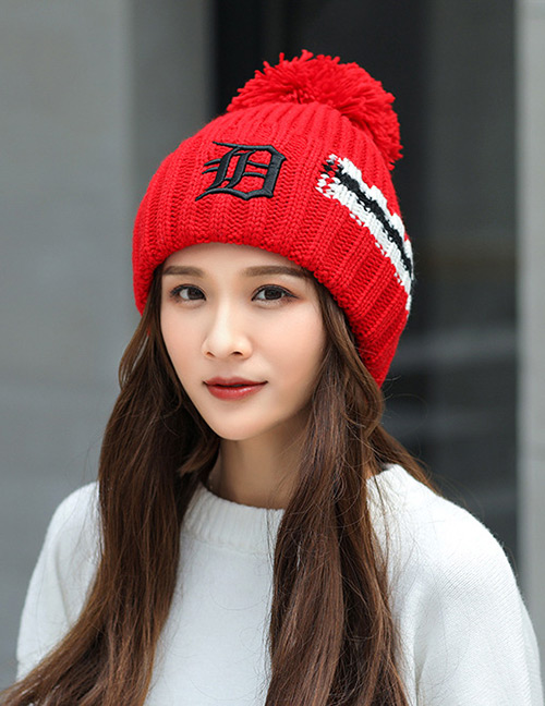 Fashion Red Letter Pattern Decorated Hat