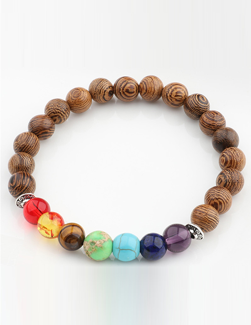 Fashion Brown Bead Decorated Bracelet