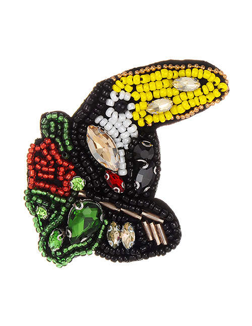 Fashion Multi-color Crow Shape Design Color Matching Brooch