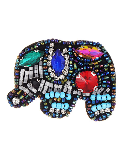 Fashion Multi-color Elephant Shape Design Color Matching Brooch