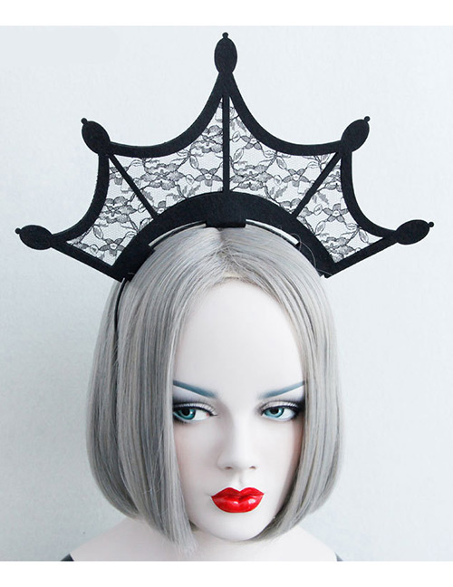 Fashion Black Crown Shape Design Hairband