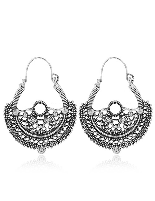Fashion Silver Color Hollow Out Deisgn Earrings