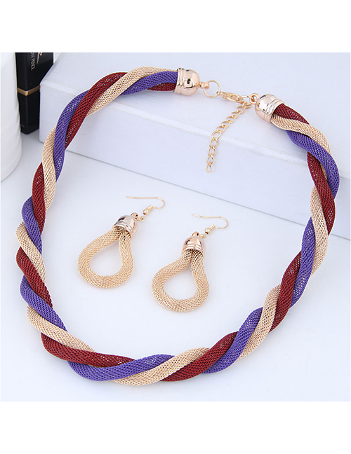 Fashion Multi-color Color Matching Design Simple Jewelry Sets