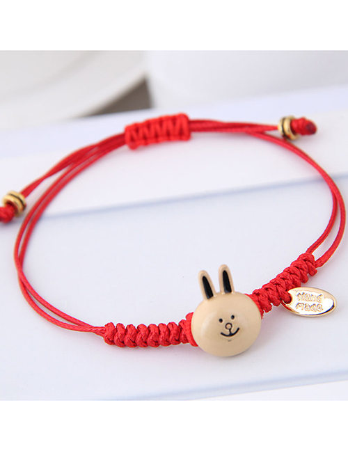 Fashion Red Rabbit Shape Decorated Bracelet