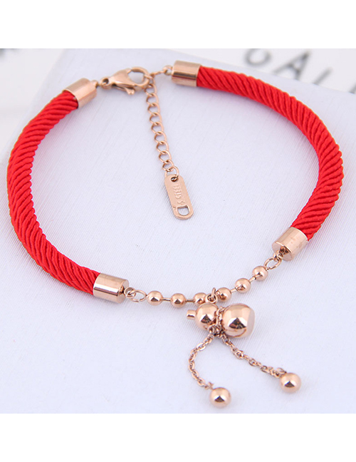 Fashion Red Tassel Decorated Bracelet