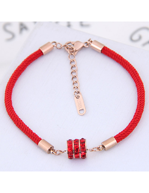 Fashion Red Diamond Decorated Bracelet