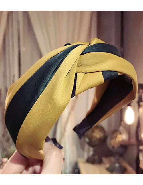Fashion Yellow Color-matching Decorated Hair Hoop