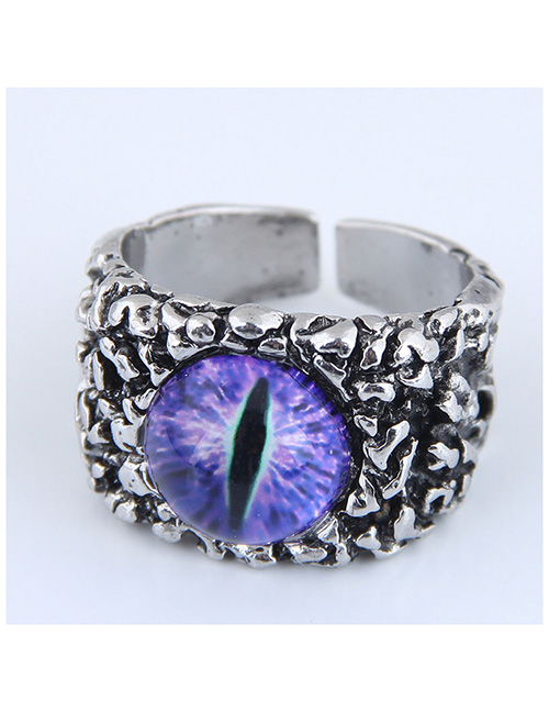 Fashion Silver Devil's Eye Open Ring