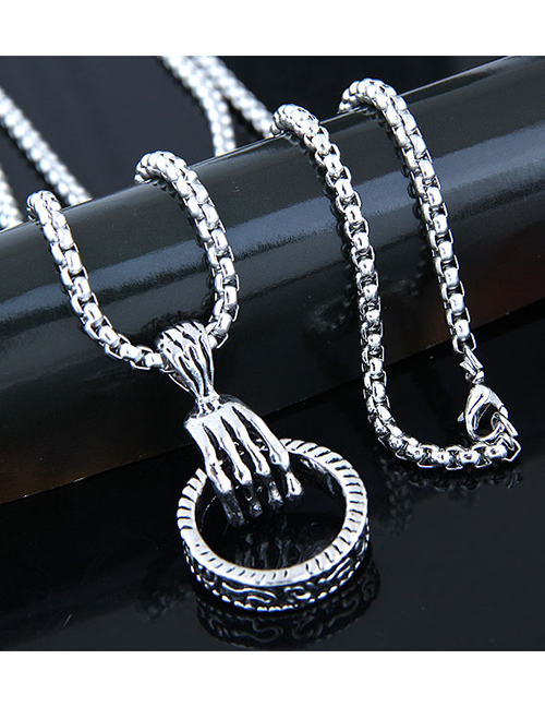Fashion Silver Metal Long Necklace