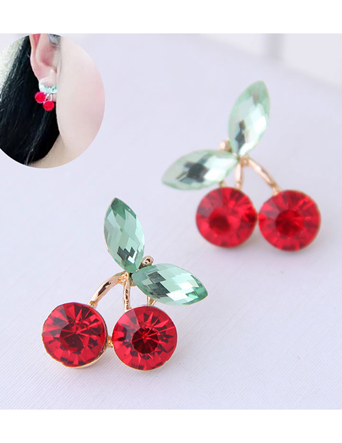 Fashion Red Cherry Earrings
