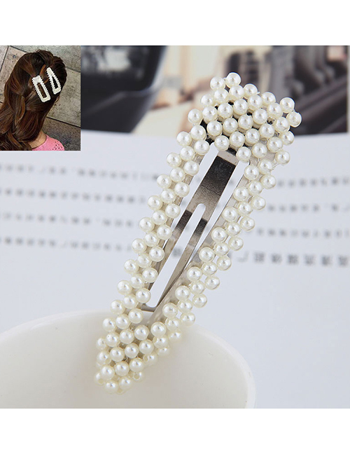Fashion Silver (silver Bottom) Pearl Small Flower Hairpin