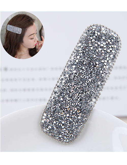 Fashion Print Water Droplet Rectangle Hair Clip