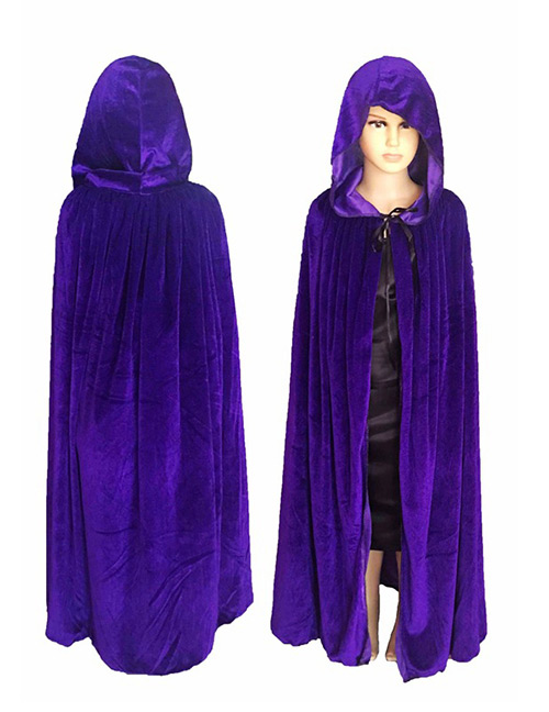 Fashion Purple Pure Color Decorated Cosplay Costume(l)