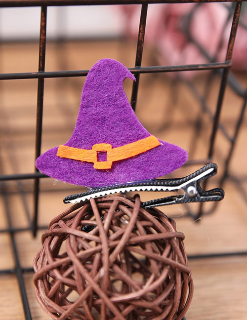 Fashion Purple Hat Shape Decorated Cosplay Hair Clip