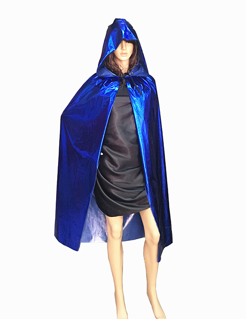 Fashion Blue Pure Color Decorated Cosplay Costume(l)