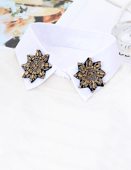 Fashion White Geometric Shape Decorated Fake Collar