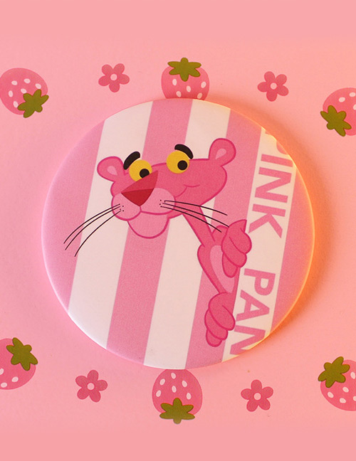 Fashion Pink Leopard&heart Pattern Decorated Mirror