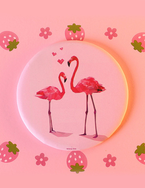 Fashion Pink Flamingo Shape Decorated Mirror