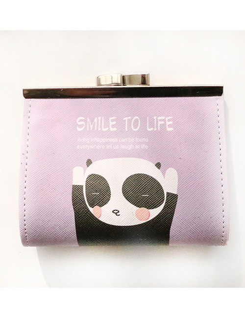 Fashion Multi-color Panda Pattern Decorated Wallet