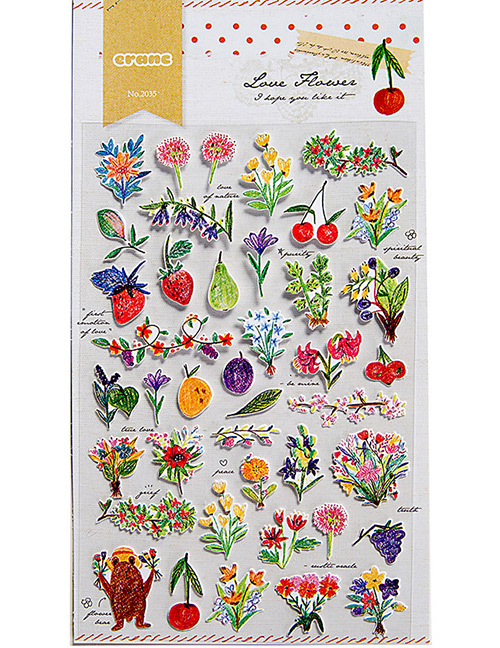 Fashion Multi-color Flower Shape Decorated Sticker