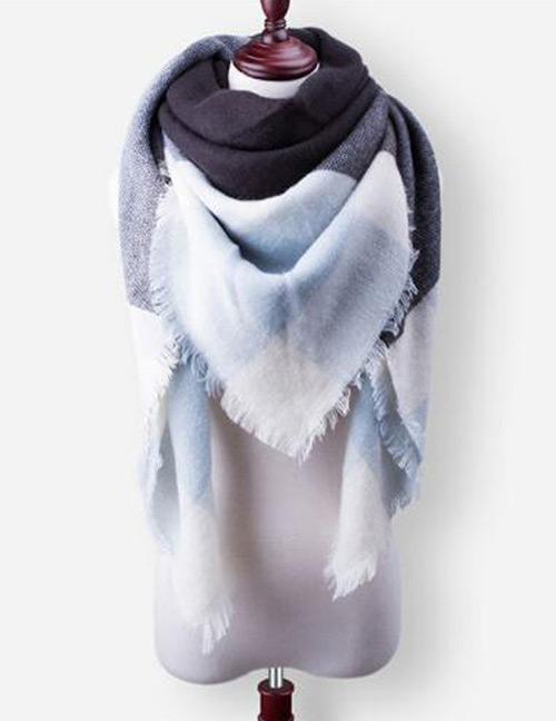 Fashion Gray Color Matching Decorated Scarf