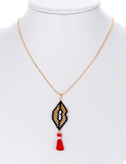 Fashion Red Pineapple Shape Decorated Necklace