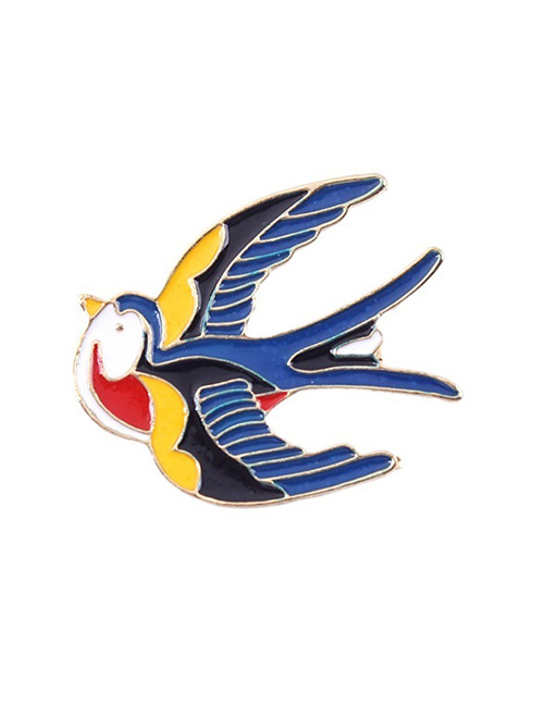 Fashion Multi-color Bird Shape Design Brooch