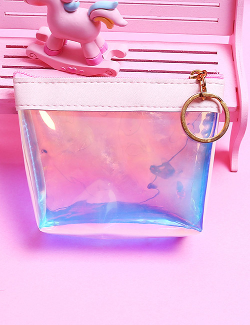 Fashion Pink Transparent Decorated Coin Purse