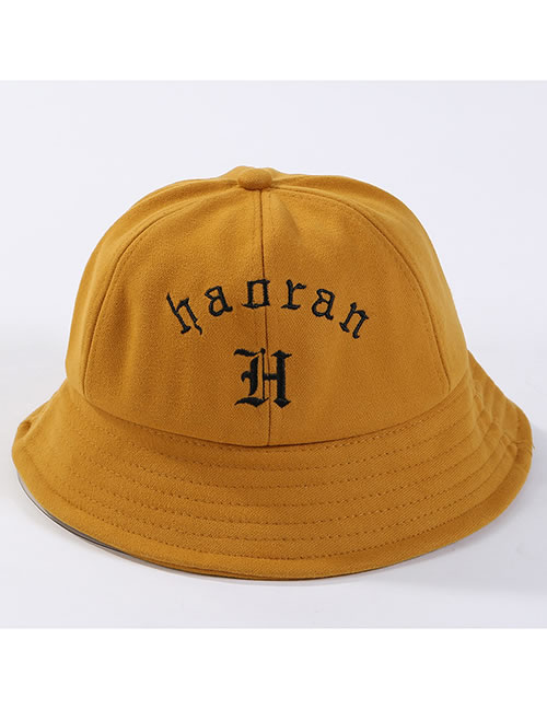 Fashion Yellow Letter Pattern Decorated Hat