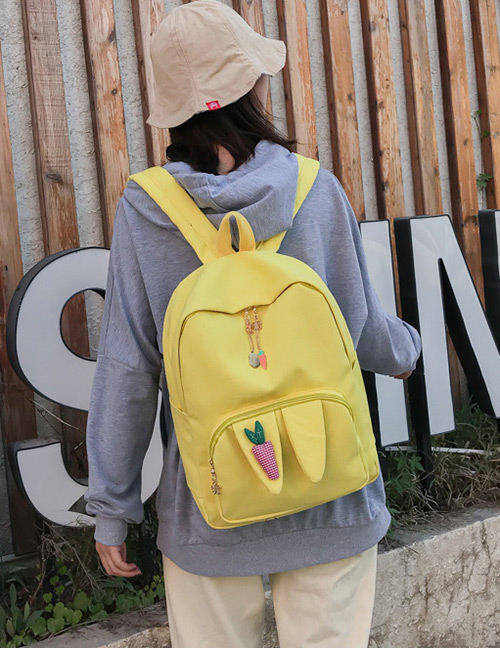 Fashion Yellow Carrot Pattern Decorated Backpack