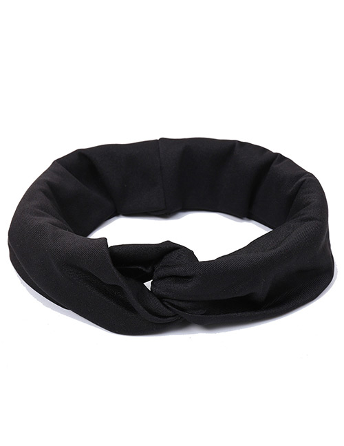 Fashion Black Pure Color Decorated Simple Hair Band