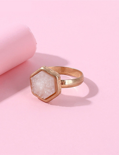 Fashion White Geometric Shape Decorated Ring