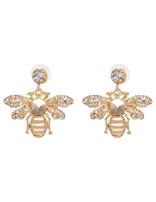 Fashion Gold Color Bee Shape Design Earrings